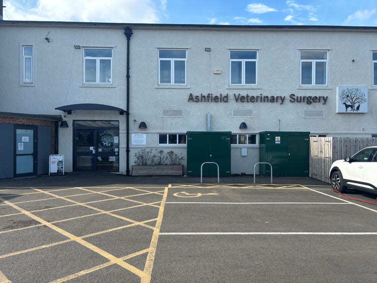 Front view of Ashfield Veterinary Surgery building